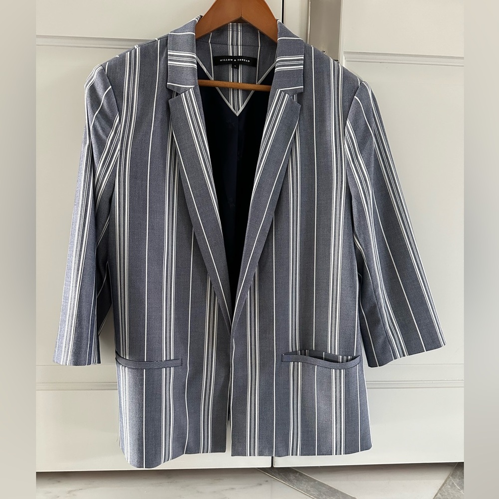 Willow & Thread Unstructured Striped Blazer NWOT